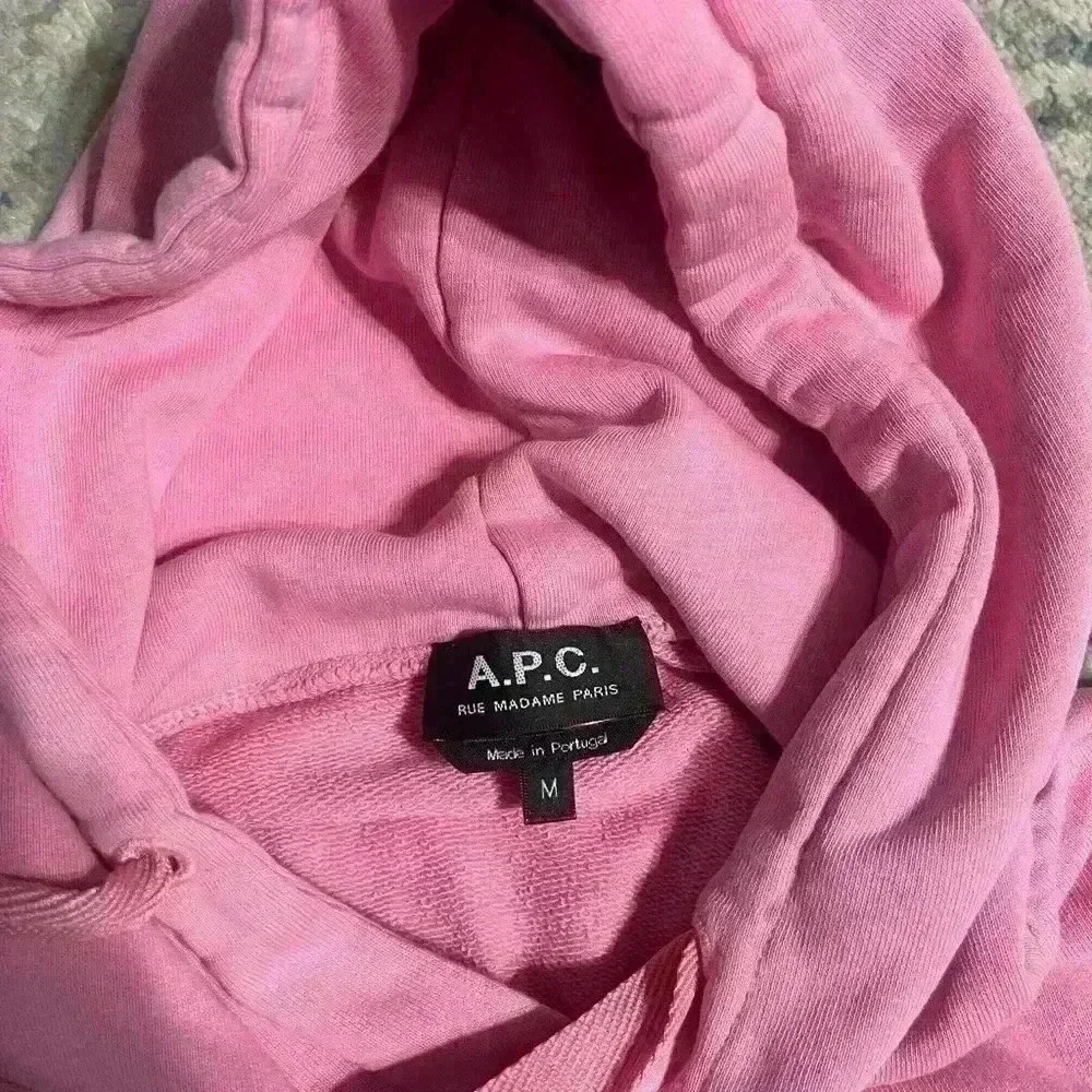 A.P.C Larry Hoodie Bubble gum pink logo hoodie medium